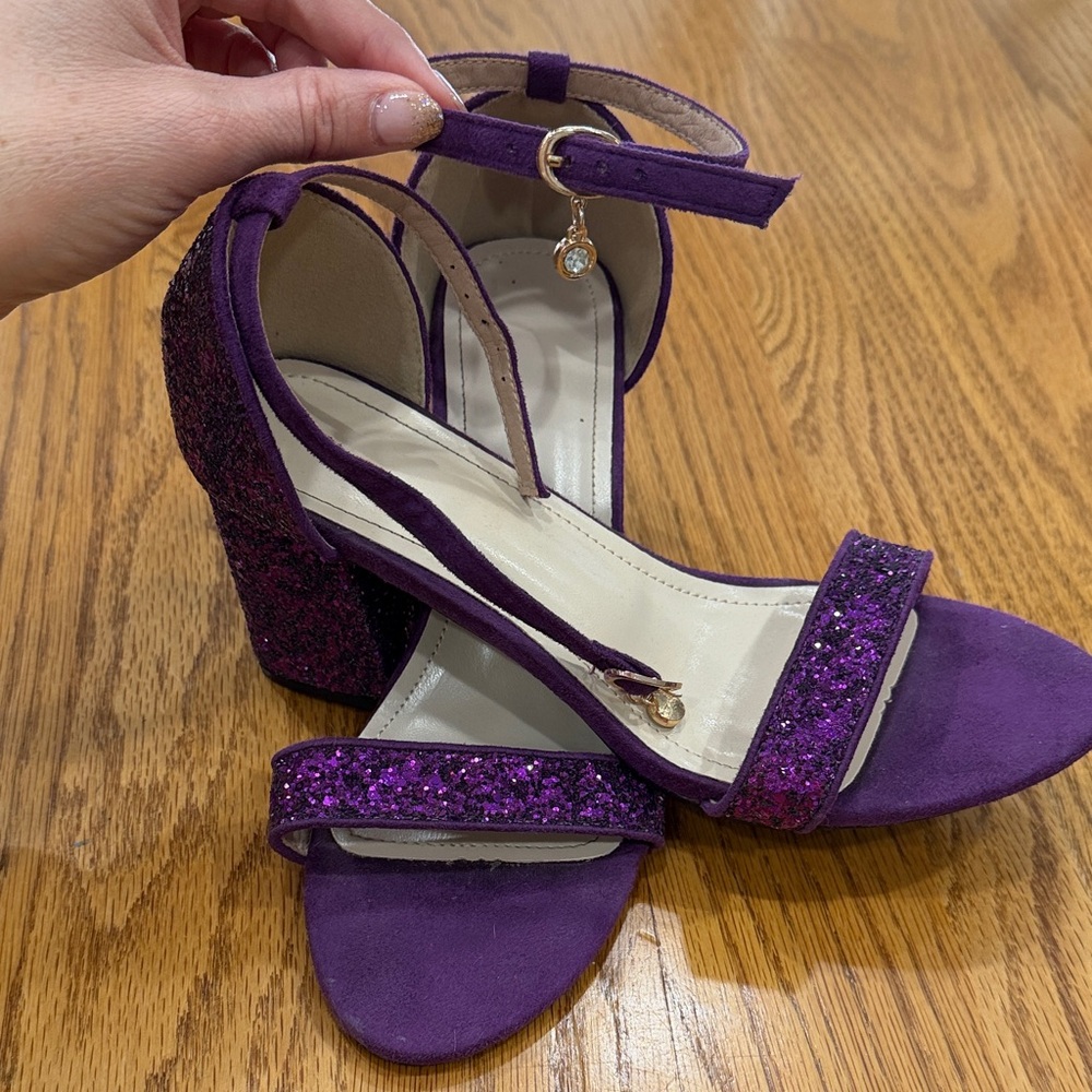 Purple Glitter Women's Heels